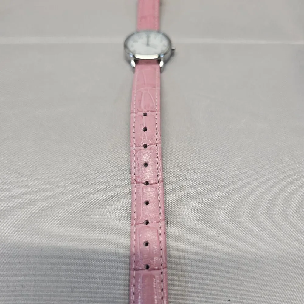 Timex Indiglo women's watch. Classic‎ style face. Pink band Needs Battery